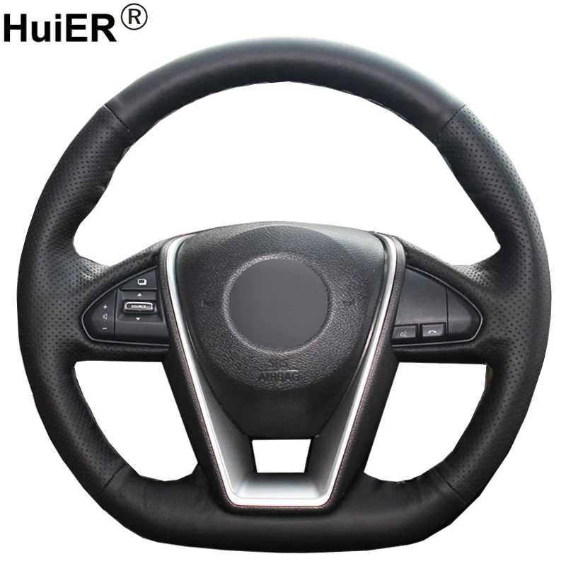 DIY чехол рулевого колеса автомобиля кожа замша Stuurhoes для Nissan Lannia 2015 2020 Maxima 2016 2017 2018