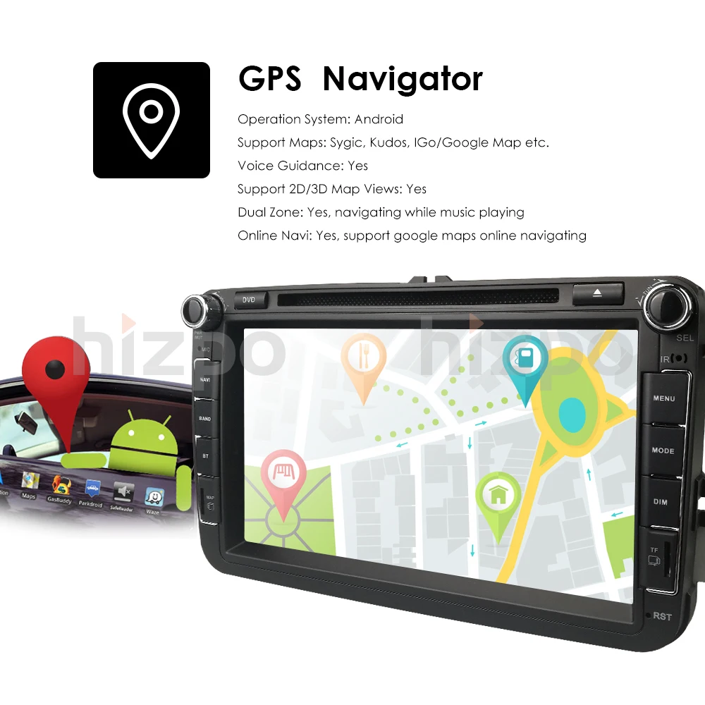 Android 9 0 HD1024 * 600 CarDVD плеер радио для VW Polo Jetta Tiguan passat b6 cc fabia 4GWIFI GPS навигация головное