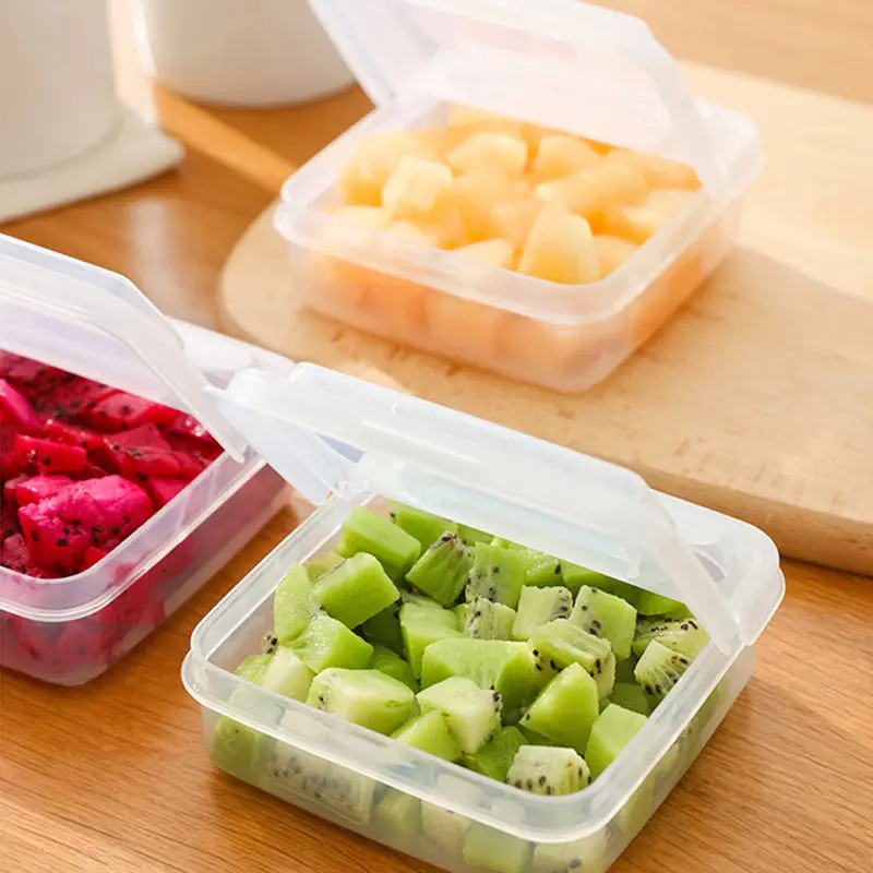 

2PCS Butter Cheese Storage Box Portable Refrigerator Fruit Vegetable Fresh-keeping Organizer Box Transparent Cheese Container U3