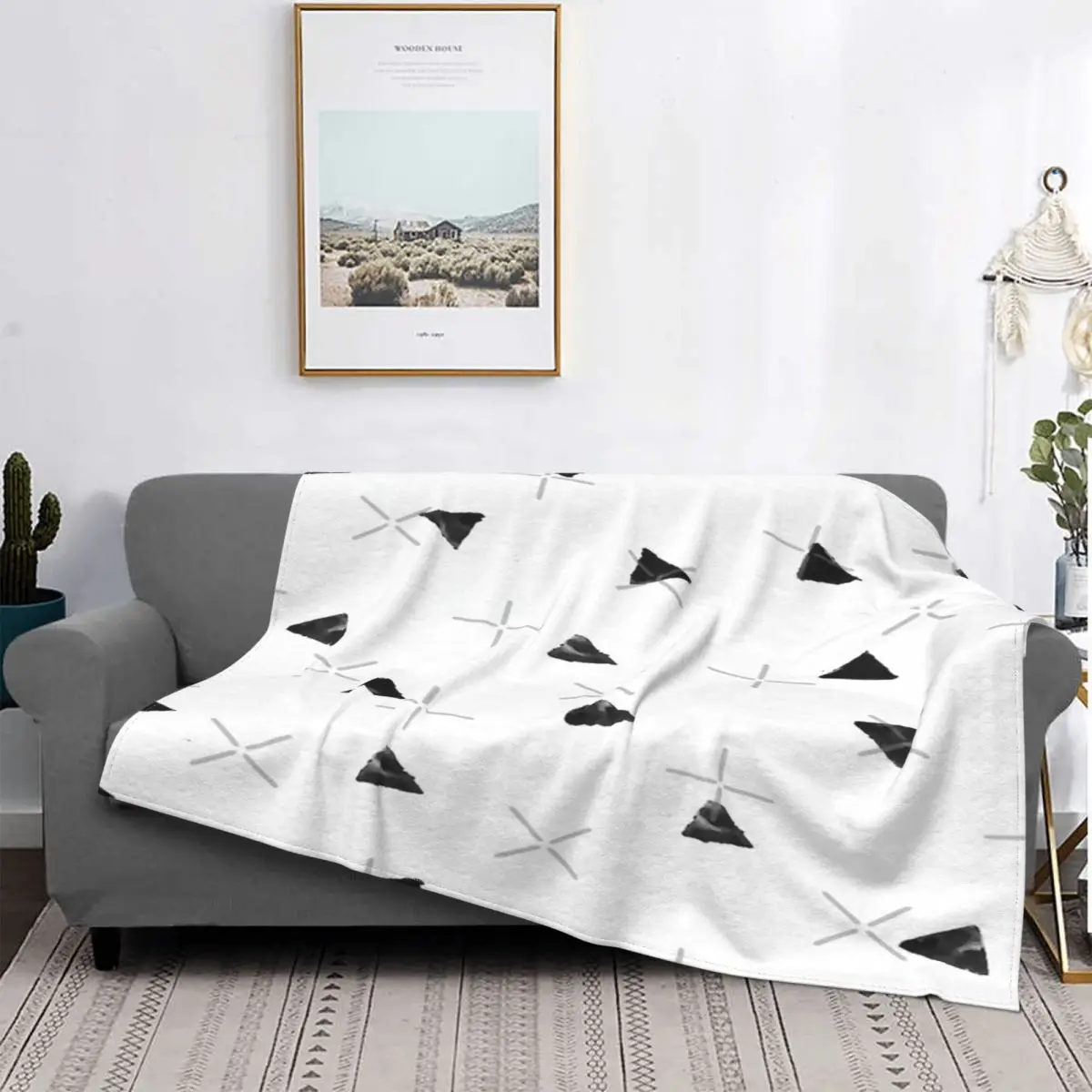 

Manta de triarelos de acuarela, colcha de cama a cuadros, ropa de cama, toalla de playa, manta con capucha, ropa de cama y Foundation