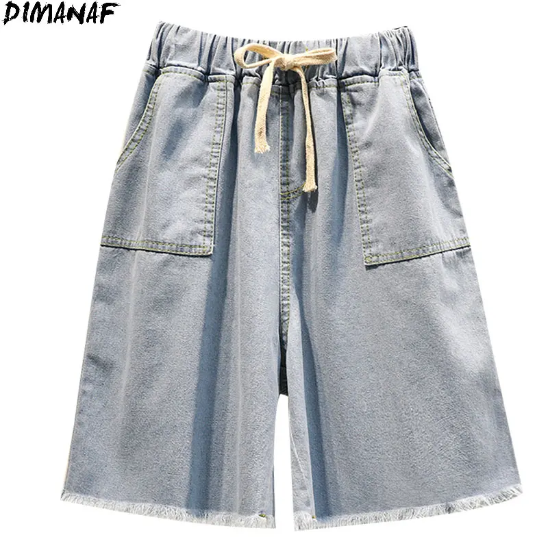 DIMANAF размера плюс женские шорты джинсовые брюки джинсы с высокой талией