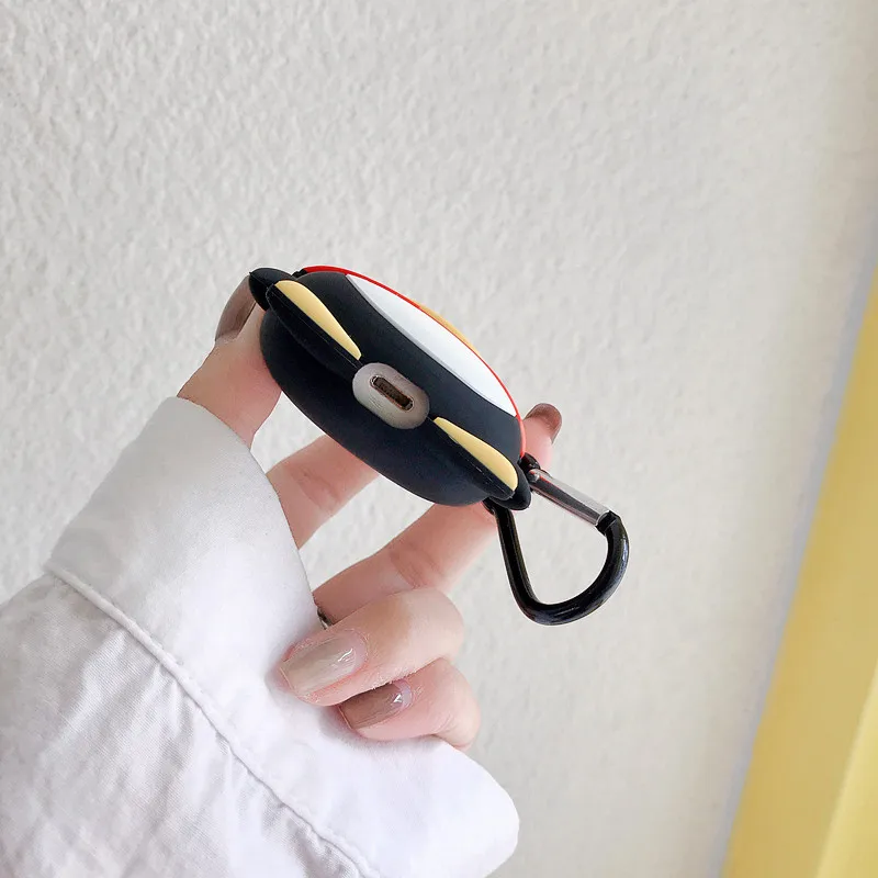 Милый Пингвин QQ чехол для наушников Airpods силиконовый мягкий чехол для наушников Bluetooth Airpods 1 2 зарядная коробка