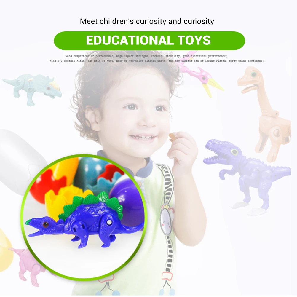 8 шт. Случайная Доставка яиц динозавра игрушка деформированное яйцо динозавров