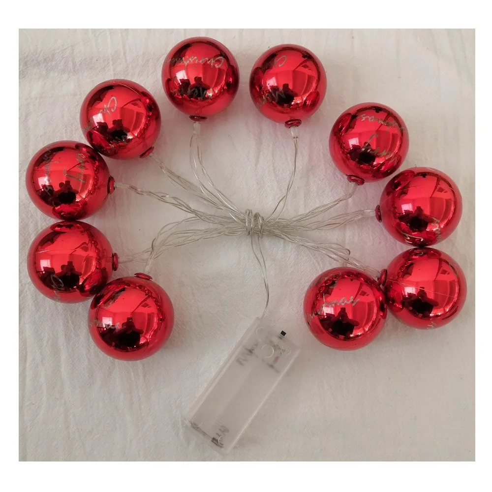 

4.5CM New Christmas LED Garland String Light 1.5M/2M 10 20 LEDs Room Decor String Lamp Wedding Party Holiday Fairy Lights