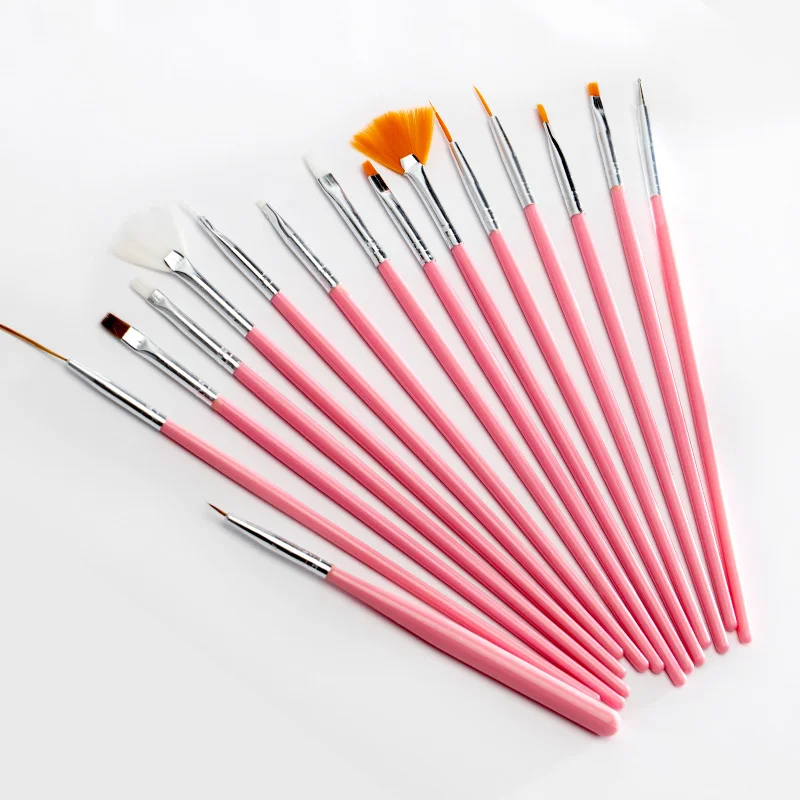 ROSALIND 20 Pcs/Set Nail Brushes for Manicure Design Tool Set 3D Gel Acrylic Liner Pen Art Brush For Nails | Красота и здоровье