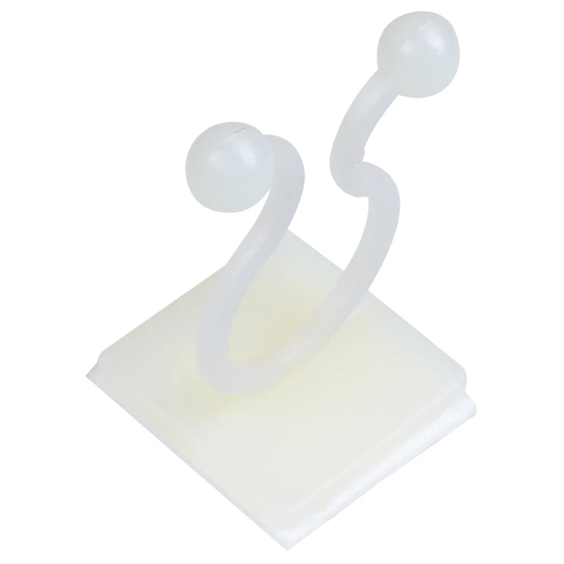 66 шт. белые нейлоновые самоклеющиеся закручивающиеся зажимы для фиксации кабеля