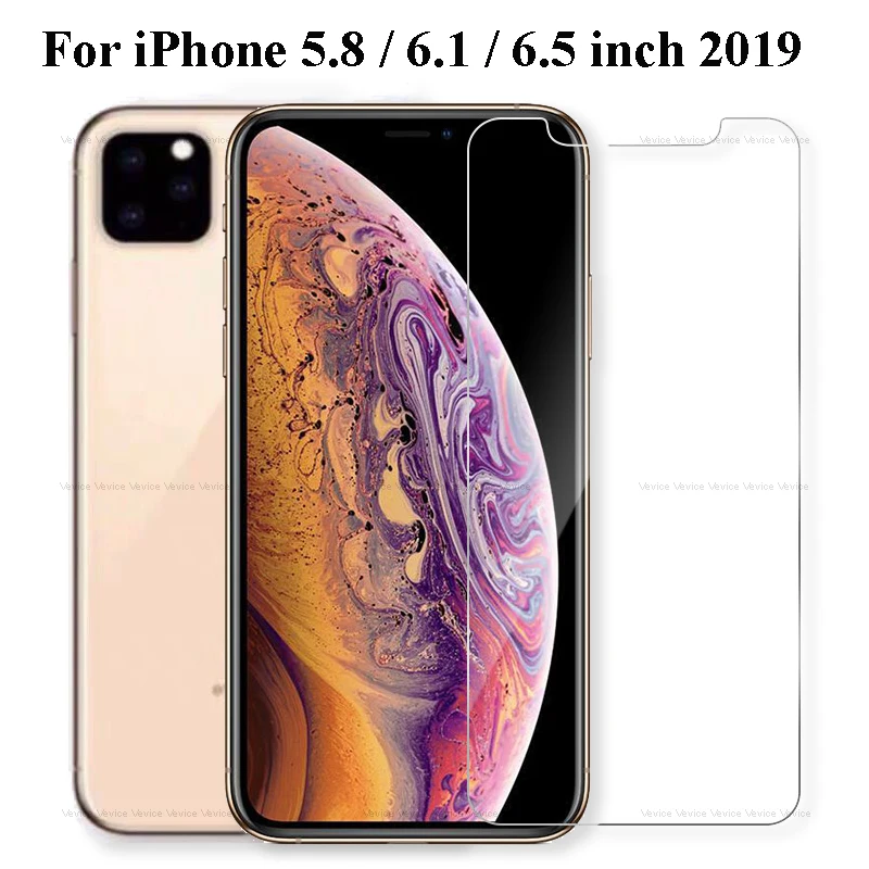 2 шт закаленное стекло для iPhone 11 2019 Защитная крышка экрана Xs Max X XR XI 7 8 6 6s Plus