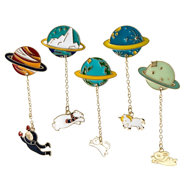 Вселенная броши на булавке шлем космонавта Кит робот Люди Икс планета Lightning жест