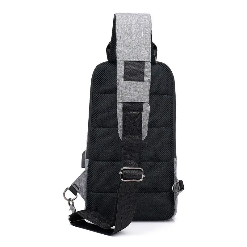 Мужские сумки через плечо с USB зарядкой деловая мужская сумка нагрудные защитой