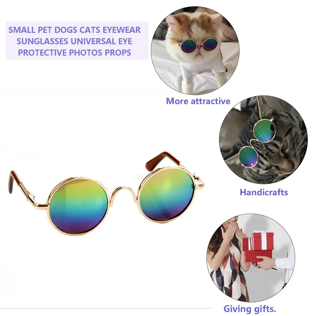 Модный дизайн для маленьких собак кошек очки солнцезащитные универсальные