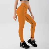qickitout private custom orange printed leggings customer digital printed leggings usa size s xxl jk28 009