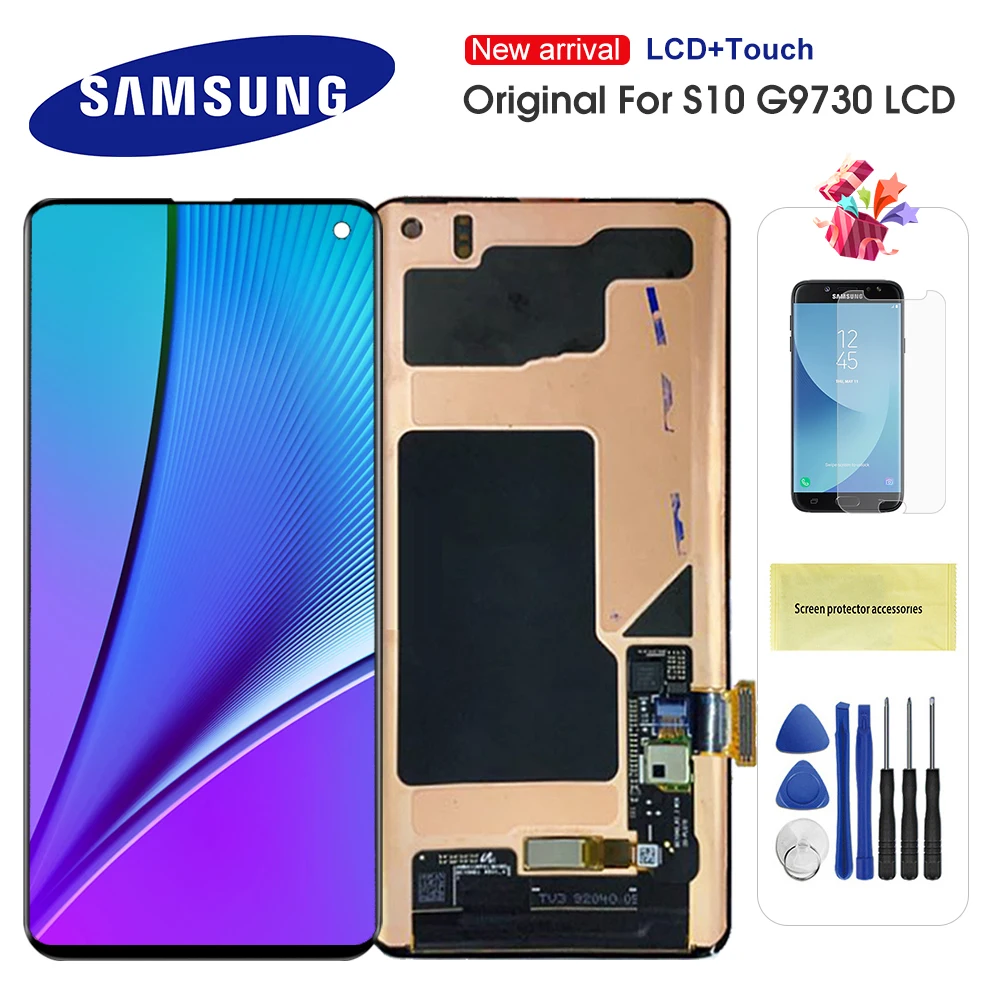 Оригинальный SUPER AMOLED ЖК дисплей для SAMSUNG Galaxy S10 G973F/DS G973U G973 SM сенсорный экран