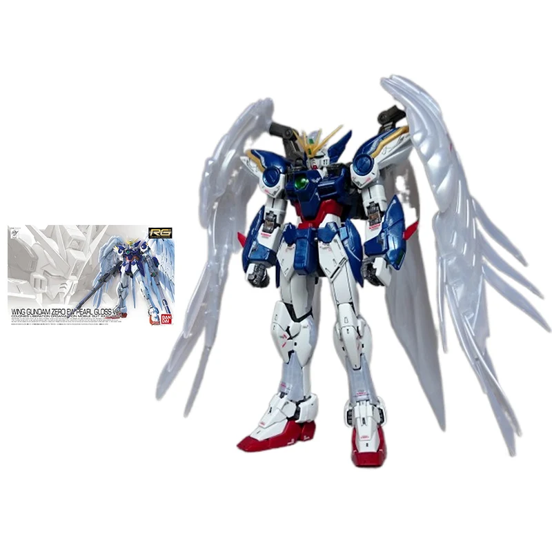 

Bandai Gundam Model Kit Anime Figure RG XXXG-00W0 Wing Gundam Zero EW Pearl Gloss Ver Gunpla Action Toy Figure Toys for Children