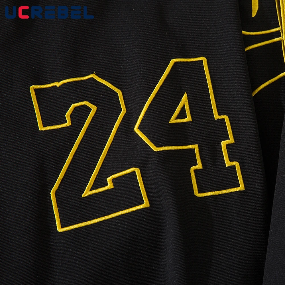 

Letter Embroidery Varsity Jacket Mens Autumn CasualContrast Paneled Baseball Jacket Streetwear Loose Outerwear Men