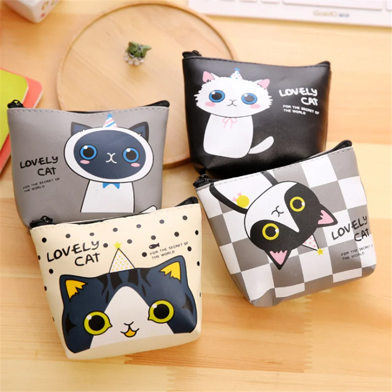 Кошелек для монет 10 см сумка чехол с милым котом Женский кошелек монет|silicone coin