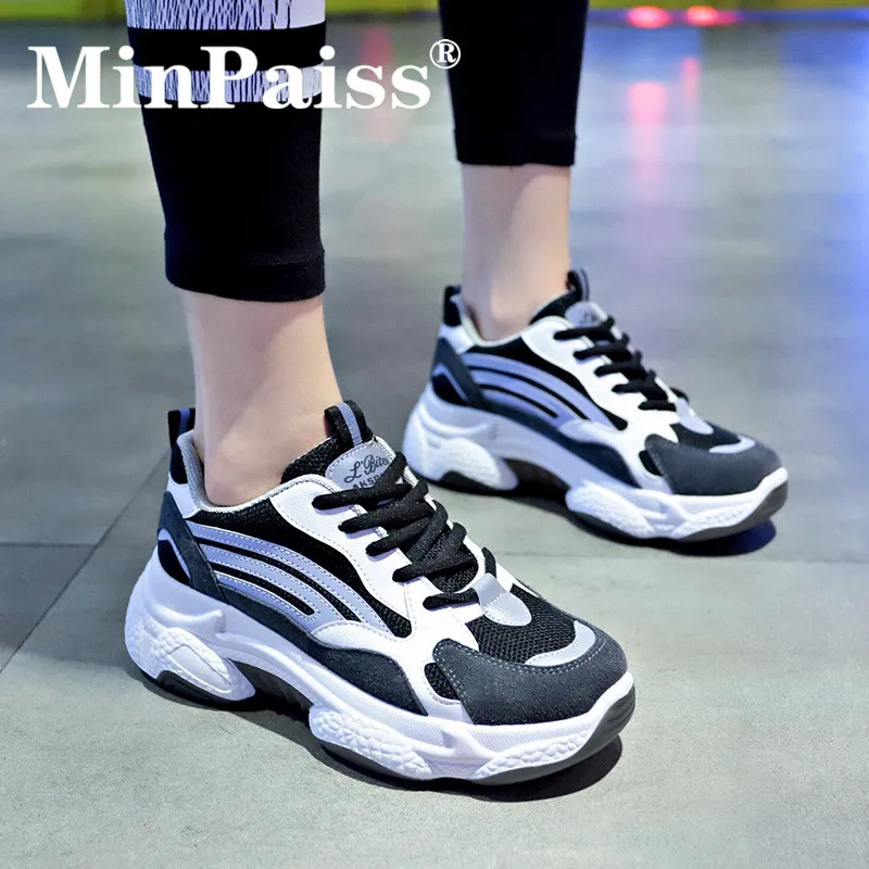 Кроссовки женские Светоотражающие дышащие повседневная обувь для бега