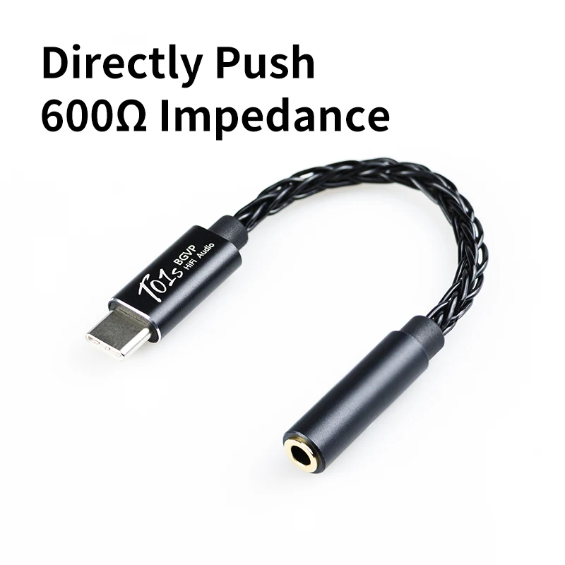 Усилитель для наушников BGVP T01s USB Type C на 3 5 мм разъем аудиоадаптер 32 бит 384 кгц