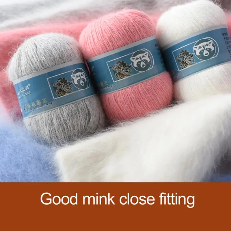 50 + 20 г/компл. длинная плюшевая норковая кашемировая пряжа для вязания крючком