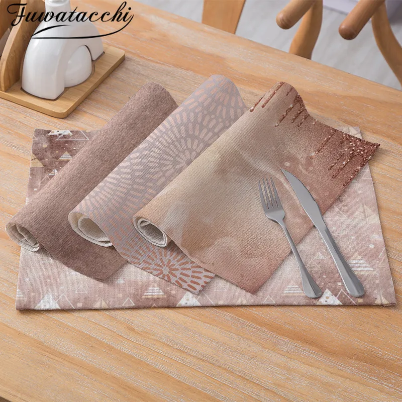 Fuwatacchi темно-розовый современный декор столовые приборы коврики прочный