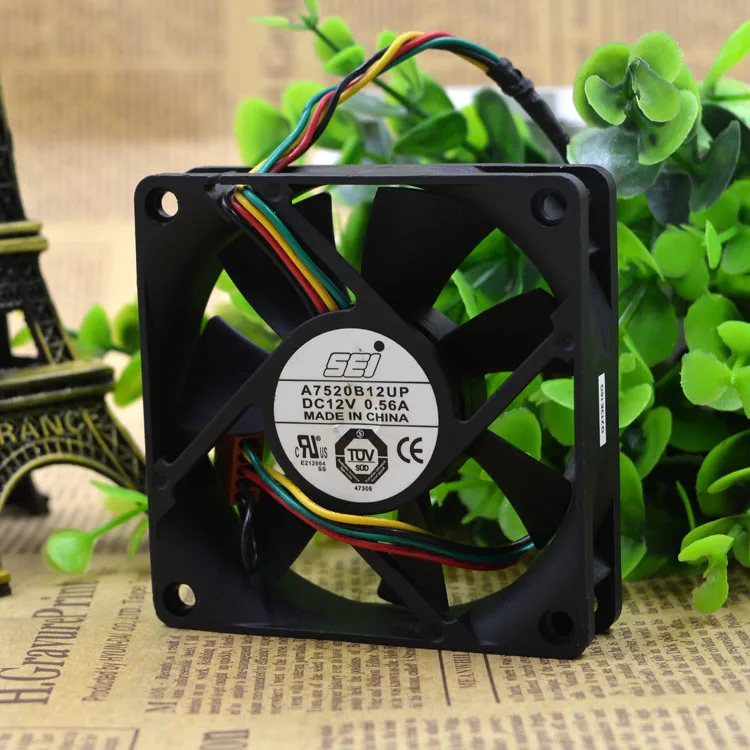 

Новый 7520 SEI A7520B12UP 7520 DC12V 0.56A 4 провода защита двигателя охлаждение