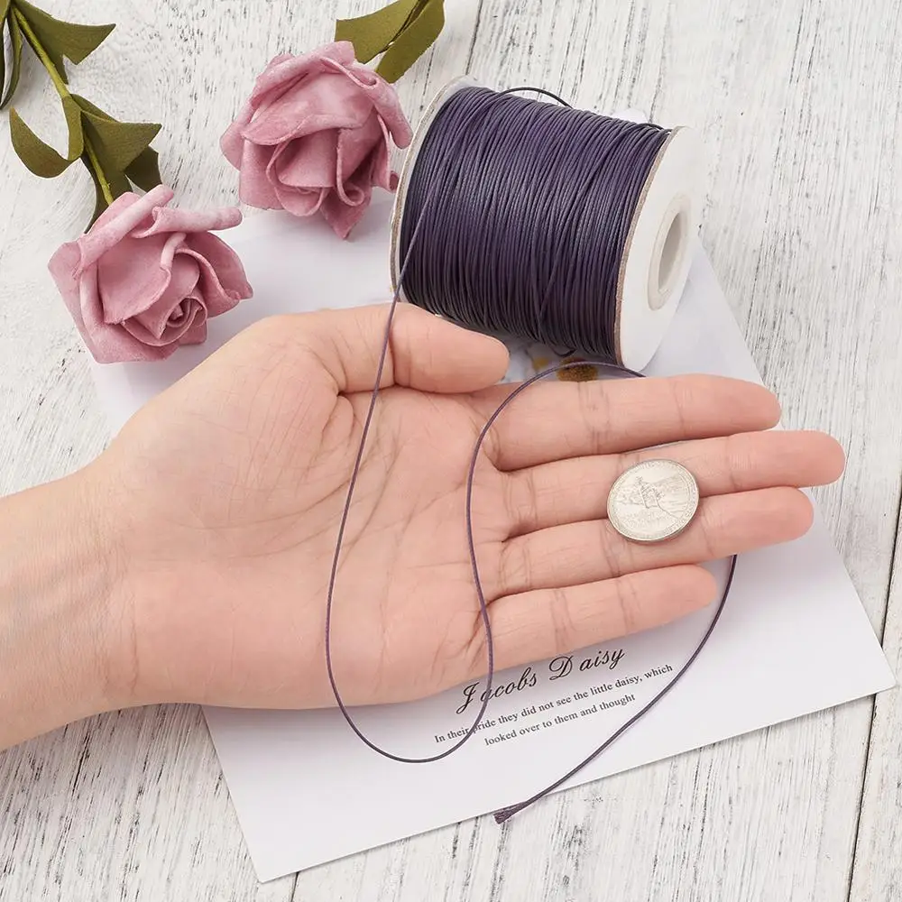 Вощеный полиэфирный шнур для изготовления браслетов ювелирных изделий 0 5 мм