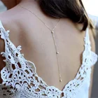 Сексуальное креативное новое ожерелье для женщин Свадебное Ожерелье для невесты ожерелья с жемчугом на спине цепочки бикини цепочка для тела женские ювелирные изделия для вечеринки