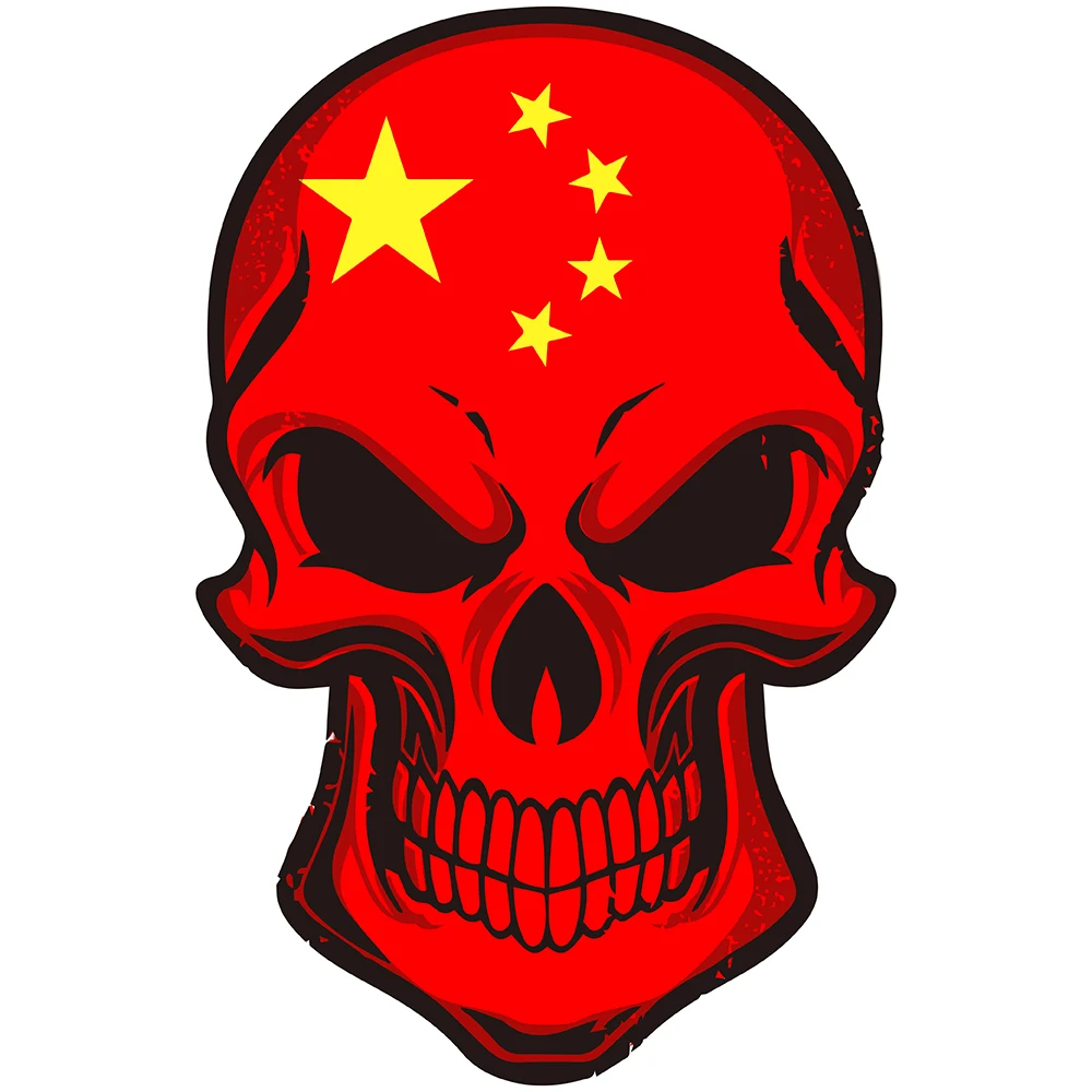 Наклейки и наклейки на бампер автомобиля с национальным флагом скелетом