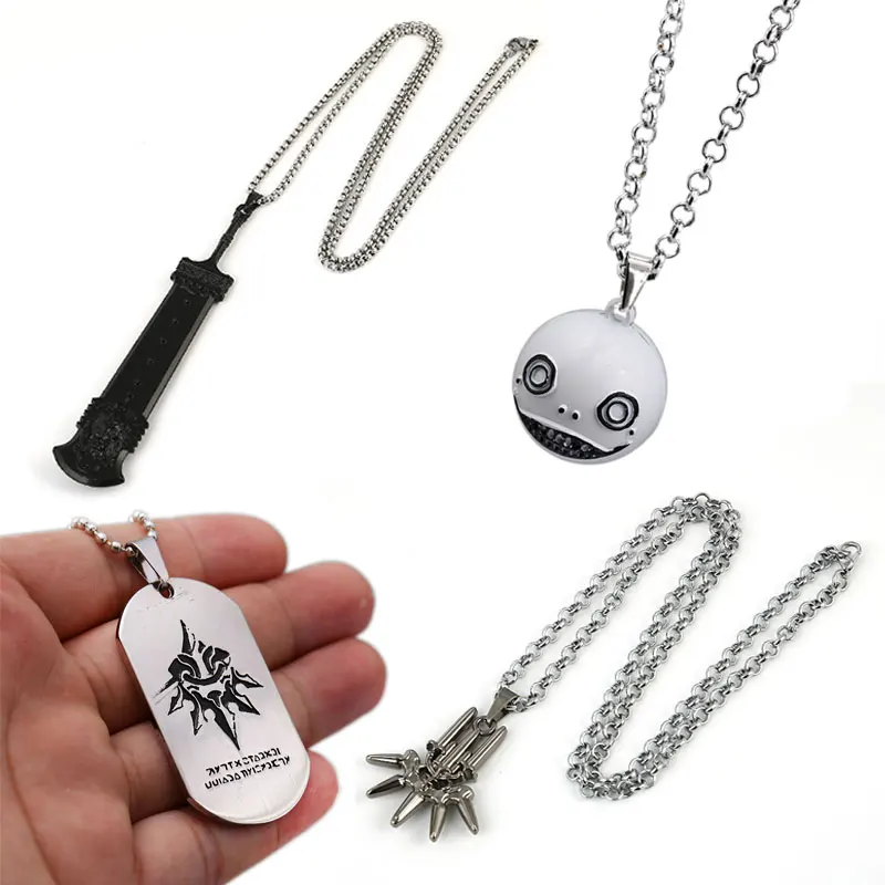 

Ожерелье NieR Automata 2B Emil No2 Тип B с белым шариком, подвеска с логотипом YoRHa, колье-чокер с бусинами, ожерелья для мужчин и женщин, ювелирные издели...