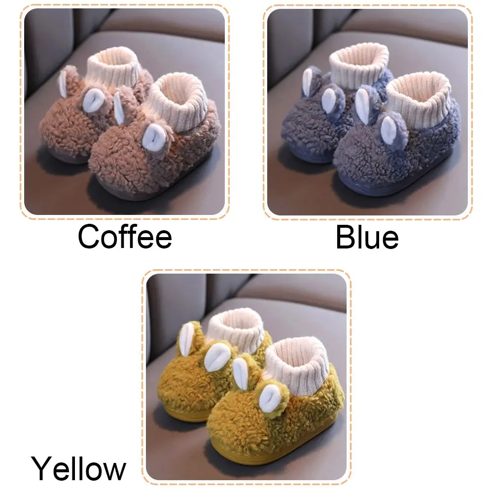 1 Pairs Boys Girls Baby Slippers Home Cartoon Keep Warm Plush Velvet Cotton Indoor Shoes | Детская одежда и обувь