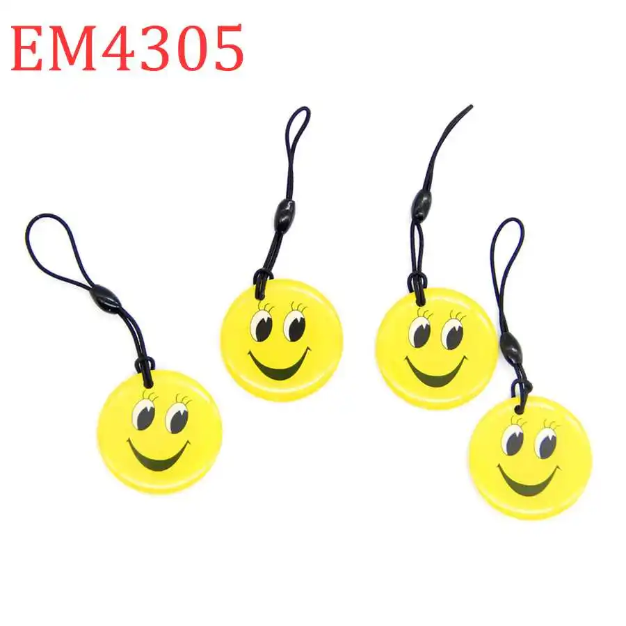 Идентификационный водонепроницаемый желтый брелок с улыбающимся лицом