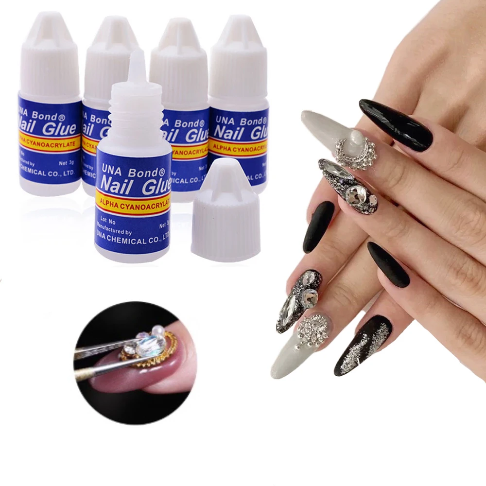 

5pc/lot Beauty Nail Glue Professional Nail Art Glue False Art Decorate Tips Acrylic Glue Nail Accessories For Rhinestones