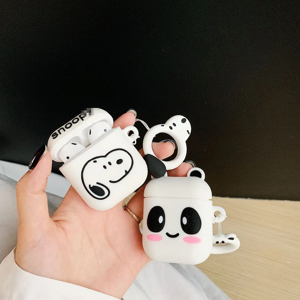 Мультяшный беспроводной Bluetooth чехол для наушников Apple Air Pods 2 силиконовый зарядки s