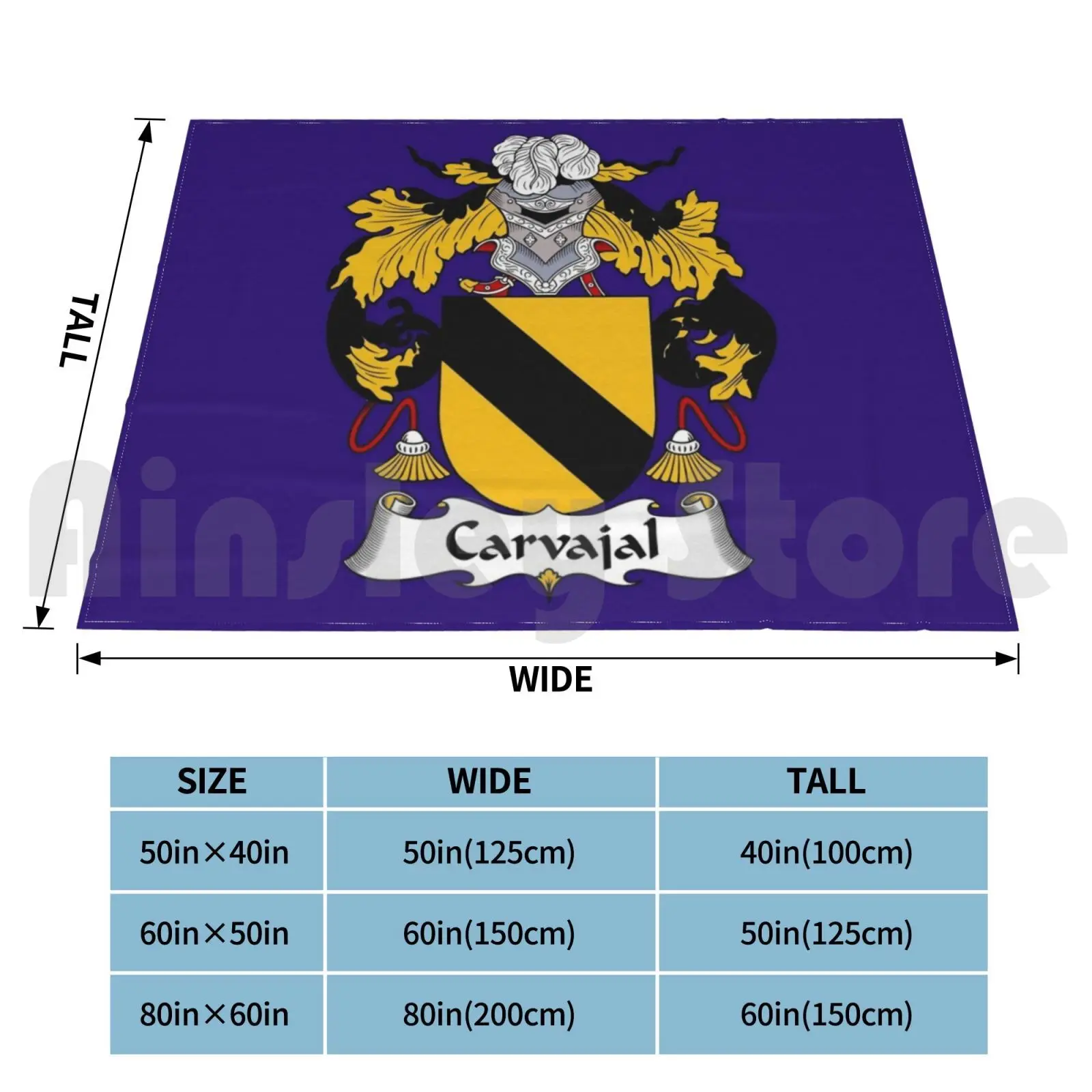 Фото Герб Carvajal-Family Crest Одеяло Мода на заказ Perez Last Name Origin Arias Last Name Испания Crest Испанский №2
