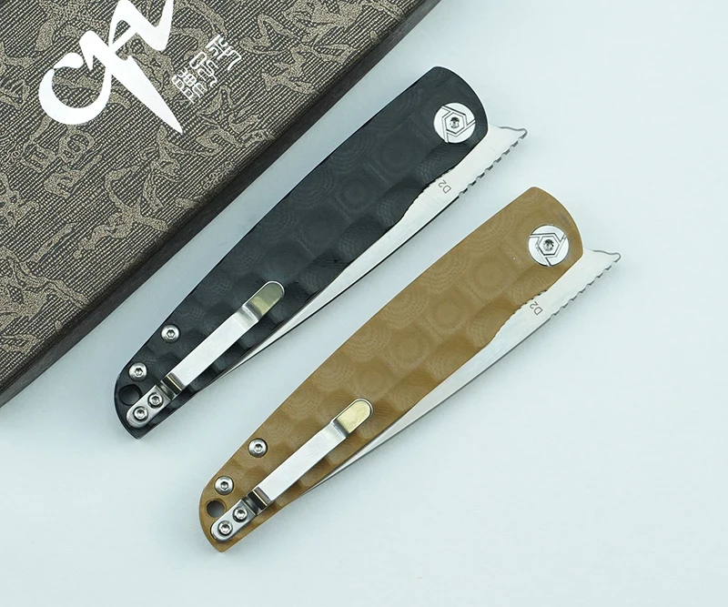 

CH3541-G10 Folding Knife D2 Blade G10/Steel Handle Outdoor Camping Survival Kitchen Knife Fruit Knife EDC Multi-tool Knife