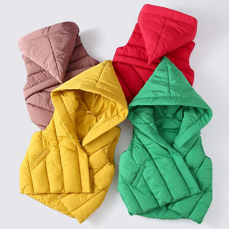 Детская одежда жилет детская верхняя зимние пальто для девочек Модная хлопковая