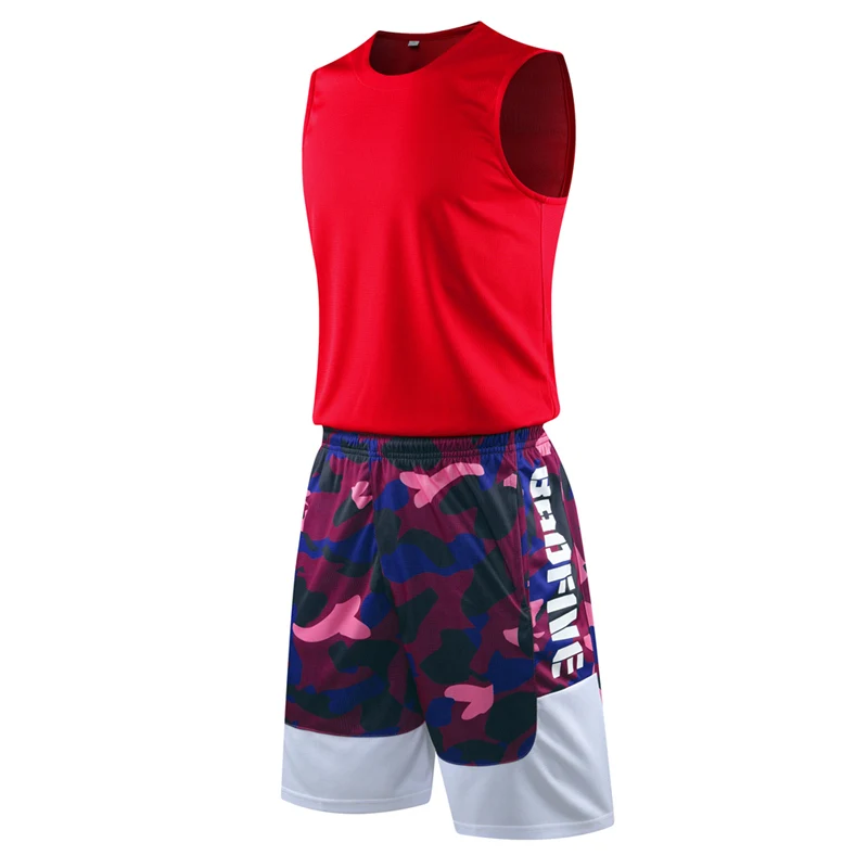 1090 red set Для мужчин wo Для мужчин возврат баскетбольная футболка Джерси комплект пустой баскетбол в колледже форменная одежда спортивный костюм добавьте Номер Название характеристики ковриков с печатью под заказ - Цвет: 1090 red set