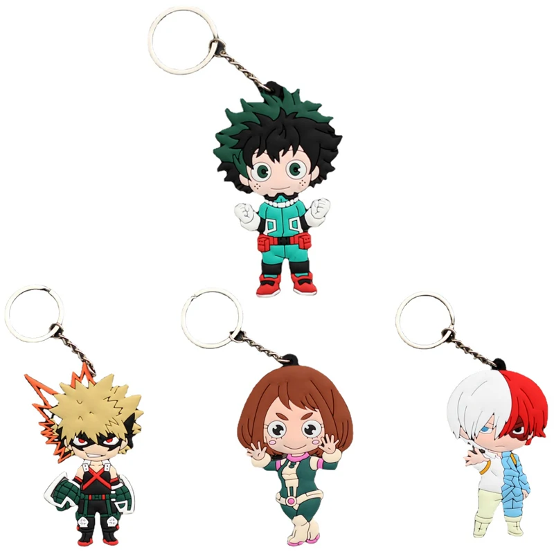 Мой герой Академия брелок Midoriya Izuku Deku Todoroki Shoto подвеска Мультфильм силикагель