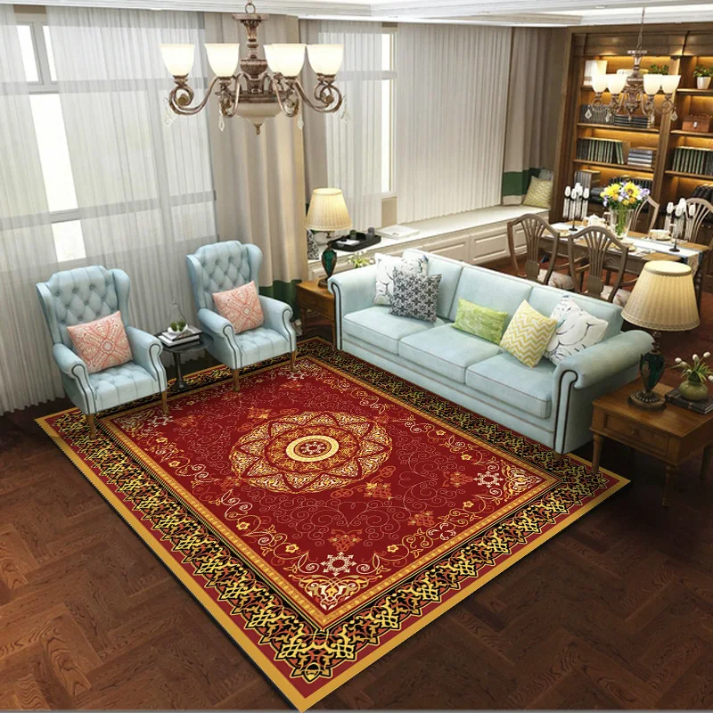 

European Style New Classical Living Room Carpet Bedroom Area Rug Persian Carpet Carpets for Bed Room Large