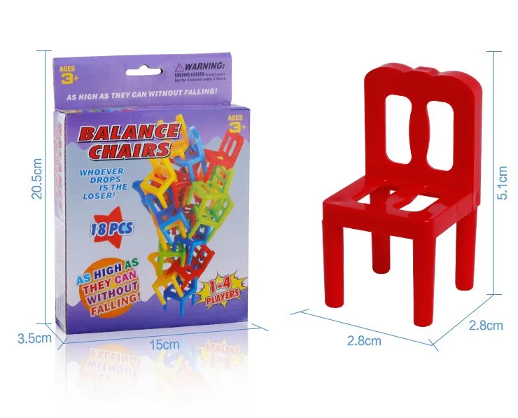 18 шт./компл. балансирующие штабелируемые стулья строительные блоки детский