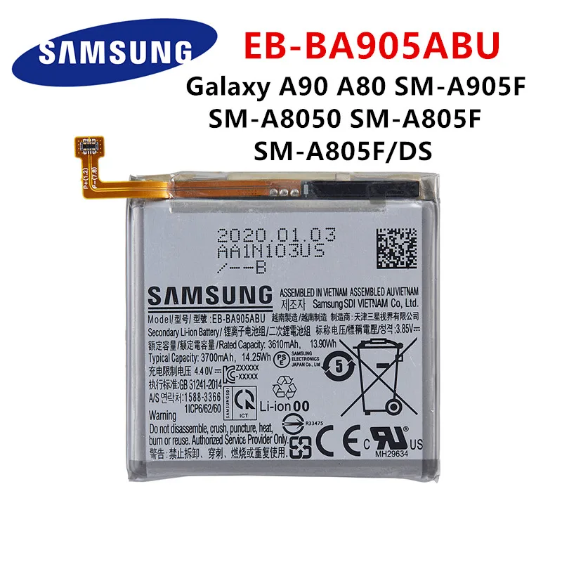 Оригинальные аккумуляторы и инструменты для Samsung Galaxy A30 A50 A10 A20 A20E A40 A80 A60 A70 A90 A500 A520