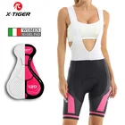 Велосипедные шорты X-Tiger, трико, быстросохнущие дышащие велосипедные нагрудники с гелевой подкладкой
