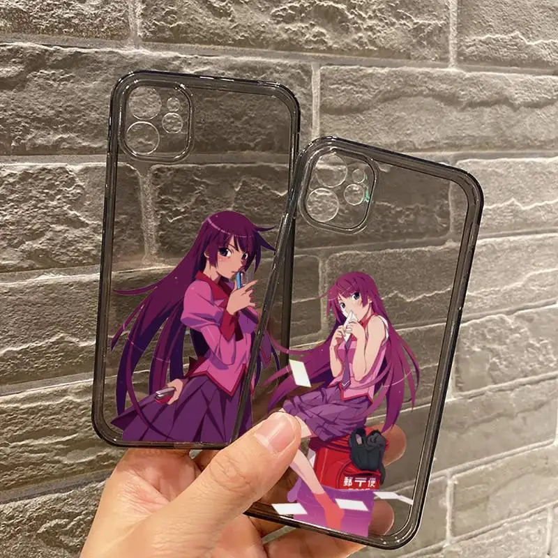 

Monogatari japan anime Phone Case Transparent for iPhone 7 8 11 12 se 2020 mini pro X XS XR MAX Plus