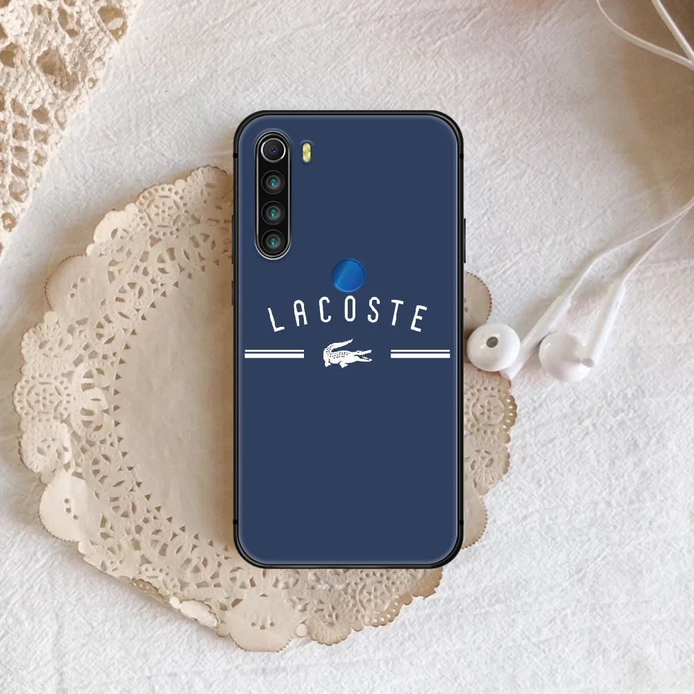 

France luxury brand lacoete Phone Case For XIAOMI Redmi Note 5 7 8 T 9 6A 7A 8A 9S K 20 30 Pro black Hoesjes Tpu Cover Fashion