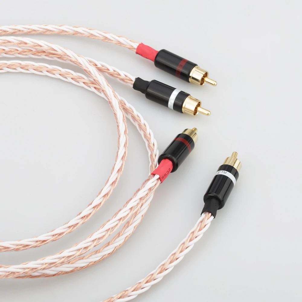 Высококачественный кабель Audiocrast с RCA на Hi-end HIFI OFC чистая медь серебро смешанный