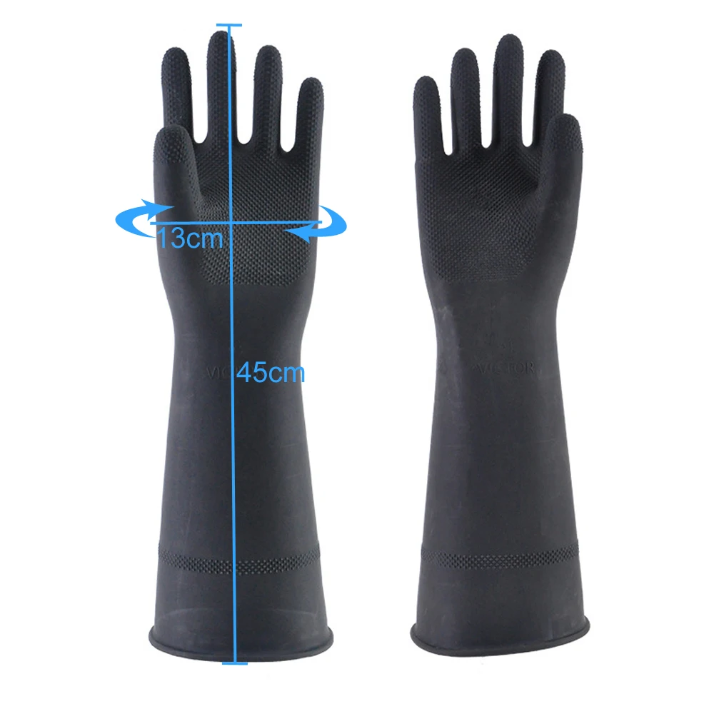 1 пара тяжелых промышленных латексных перчаток химические стойкие перчатки