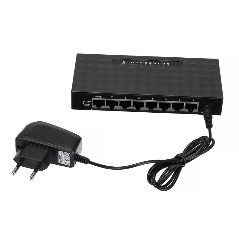 Pohiks сетевой коммутатор RJ45 1 шт. 8 портов 10/100 Мбит/с | Электроника