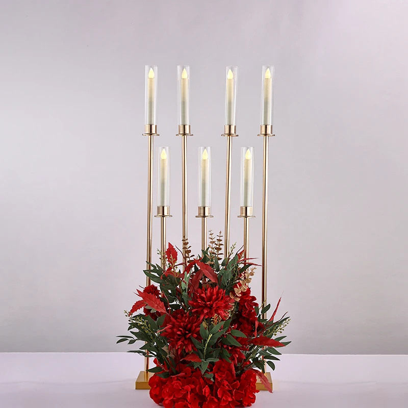 

Candelabras 118 CM Height 7 Arms Candle Holders Luxury Wedding Table Centerpiece Candlesticks Home Decoration