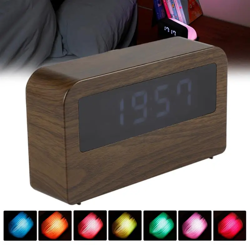 

2 в 1 часы ночной Светильник заряжаемый светодиодный цифровой задний светильник дисплей времени с книжным светильником креативная настольн...