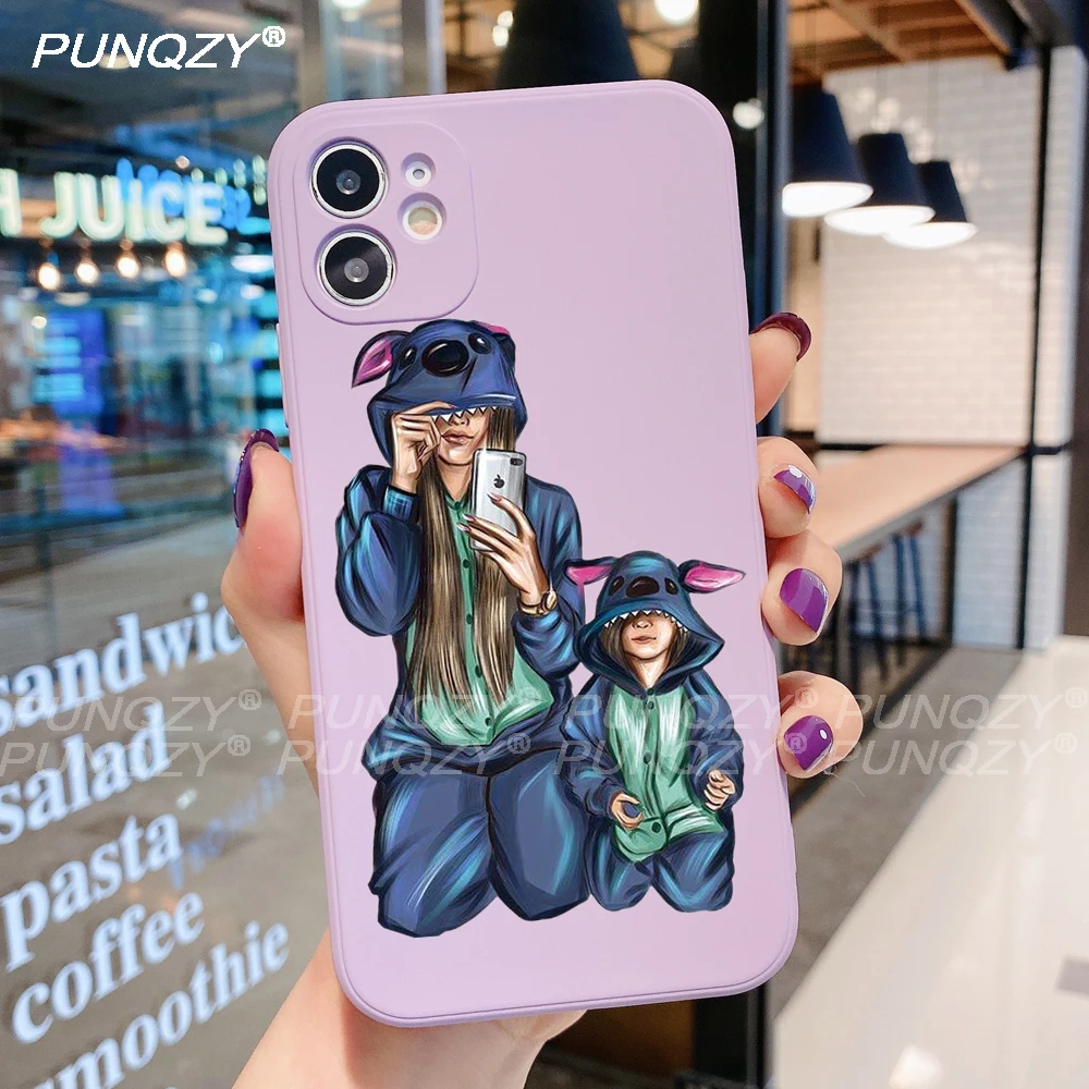 Мягкий ТПУ чехол PUNQZY с изображением милой мамы мальчика девочки ребенка для iPhone 13