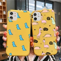 cute dinosaur phone case for iphone 13 12 11 pro max x xs max xr soft cover for iphone 7 8 6 6s plus candy color tpu fundas
